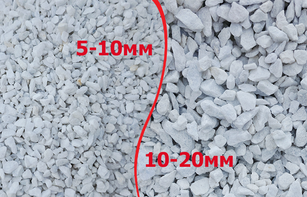 Щебень белый мраморный