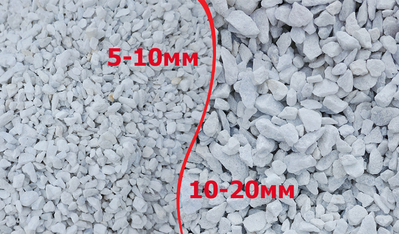 Щебень белый мраморный