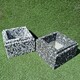 Вазон Квадратный гладкий маленький с мраморной крошкой