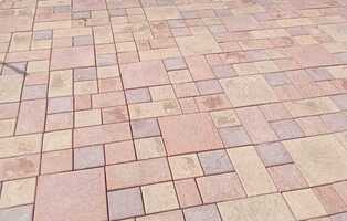 Брусчатка Европейская миндальный бежевый и коричневый