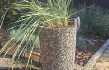 Вазон классический серо-черный