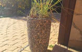 Вазон классический серо-черный