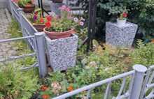 Вазон трапеция большая бело-черный