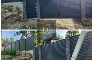 Заборный блок из окрашенного щебня 400х300х200 мм